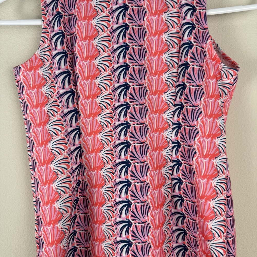 Simply Southern Girls‎ S Sleeveless Dress Pink Shell Print Navy Beach Nautical - Picture 6 of 8